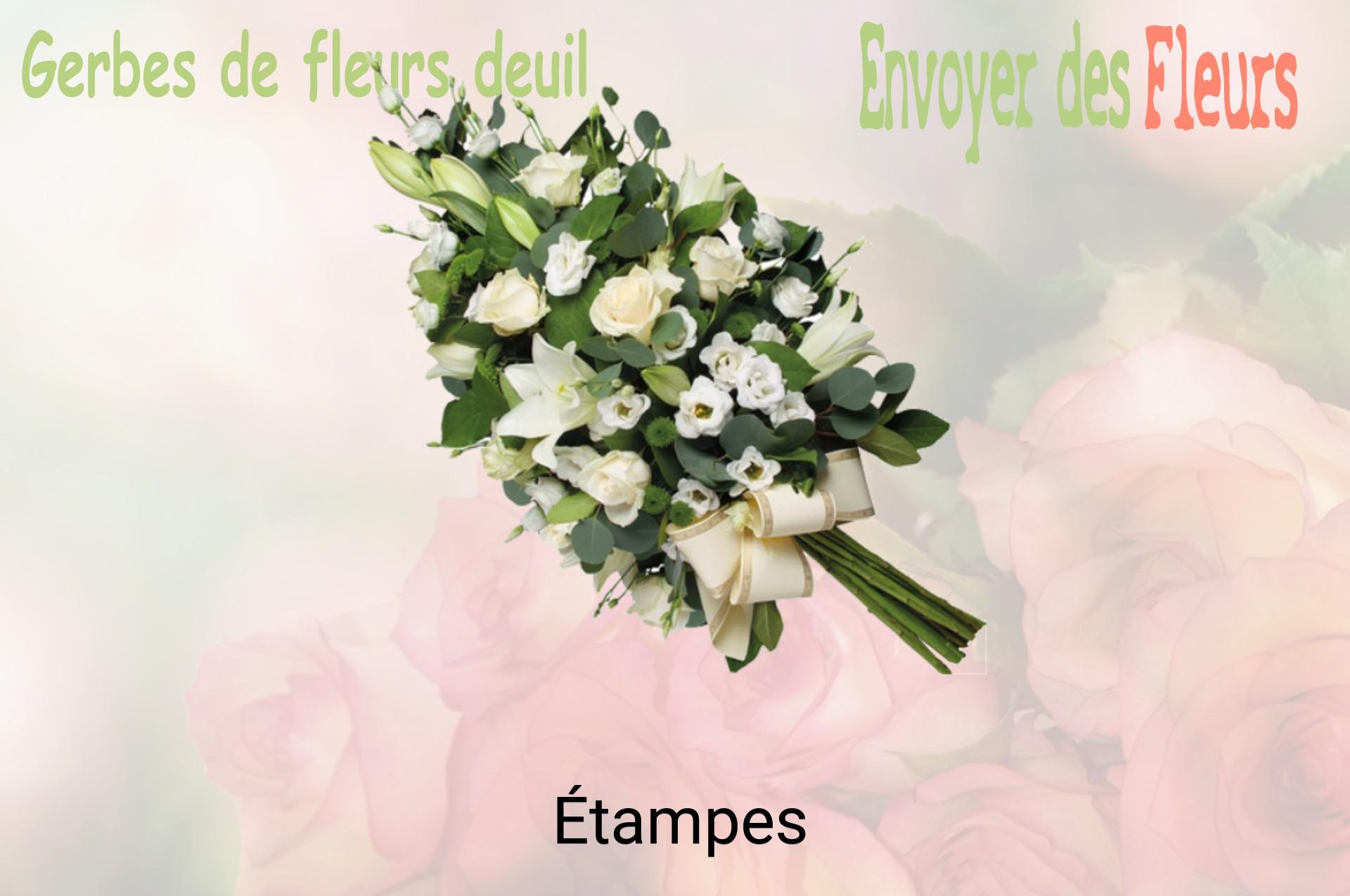 Gerbe de fleurs de deuil livrée à Étampes